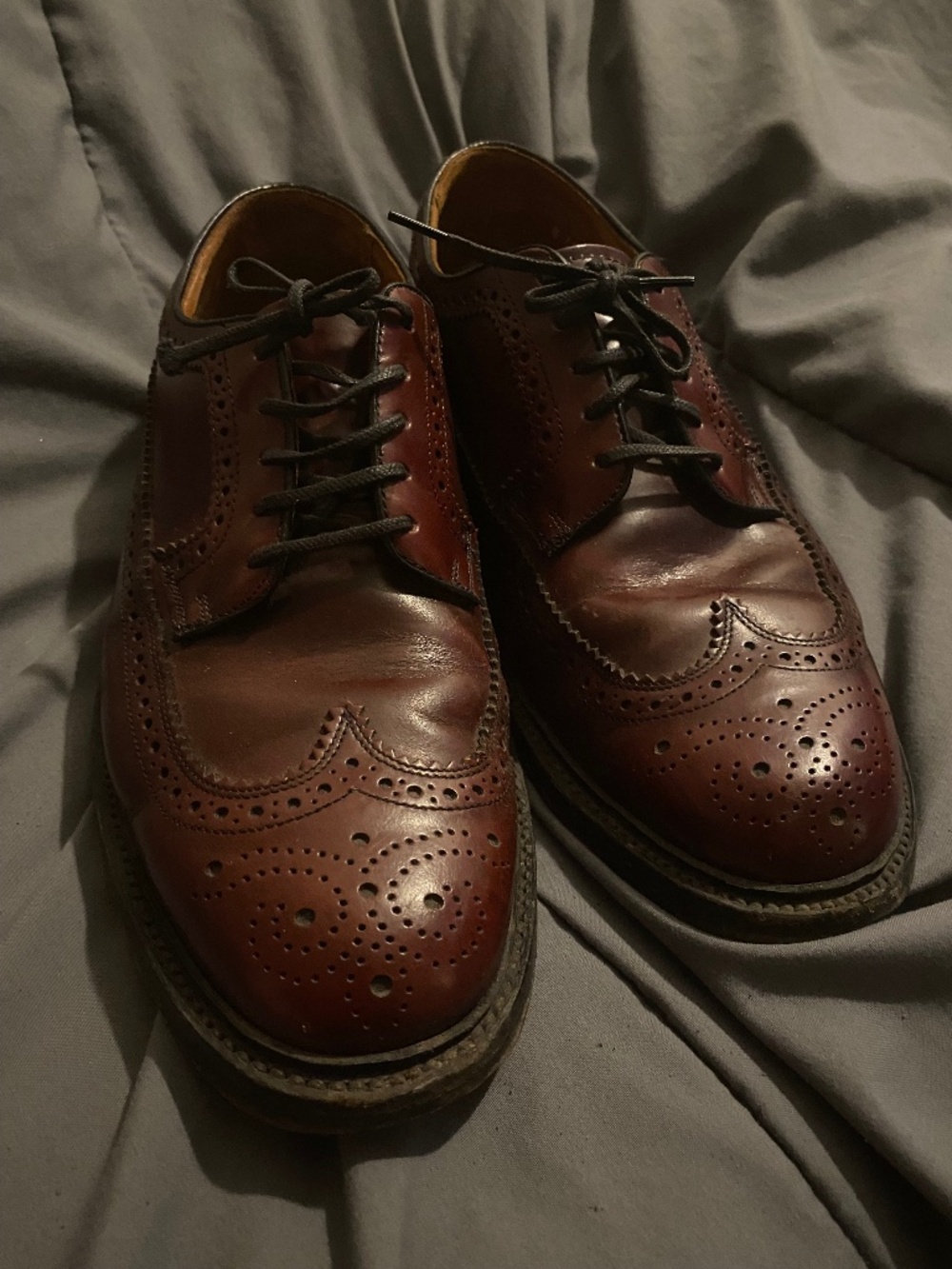 burgundy leather wingtip oxfords